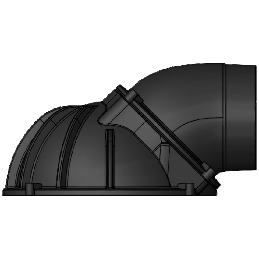 HOXTER KV HAKA 67/38N otváracie dvierka liatinová kupola čierne jednoduché presklenie pravé (pánty vpravo)