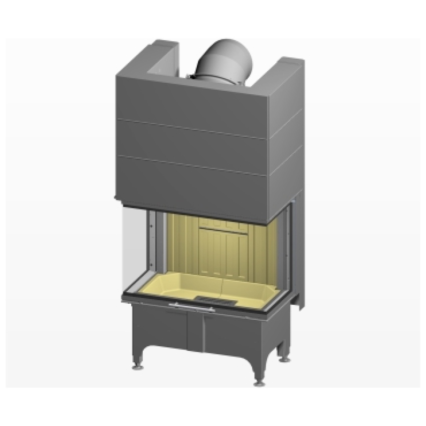 SPARTHERM KV Arte 3RL-80 2018 horevýsuvné dvierka Linear 4S štandard jednoduché presklenie kupola DN250 s prírubou vzduchu